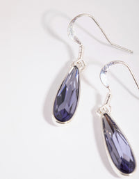 Silver Purple Raindrop Earrings - link has visual effect only