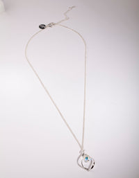 Silver Diamond Simulant Drop Twist Necklace - link has visual effect only