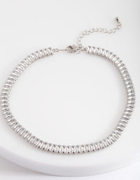 Cubic Zirconia Baguette Choker - link has visual effect only