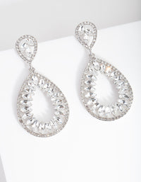 Silver Stone Teardrop Earrings - link has visual effect only