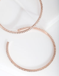 Large Rose Gold Cupchain Hoop Earrings - link has visual effect only