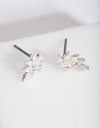 Silver Cubic Zirconia Phoenix Stud Earrings - link has visual effect only