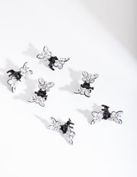 Mixed Diamante Butterfly Mini Hair Claw Clip - link has visual effect only