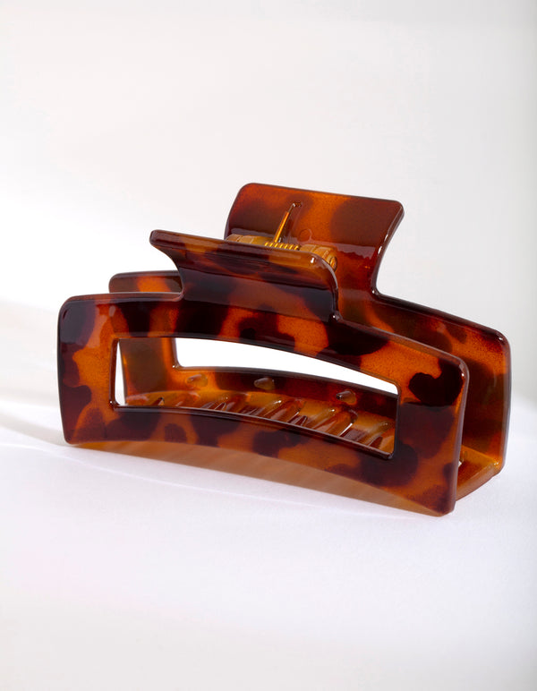 Rectangle Tortoiseshell Claw Clip