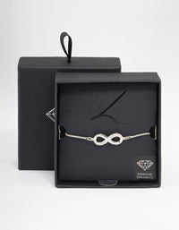 Silver Diamante Infinity Toggle Bracelet - link has visual effect only