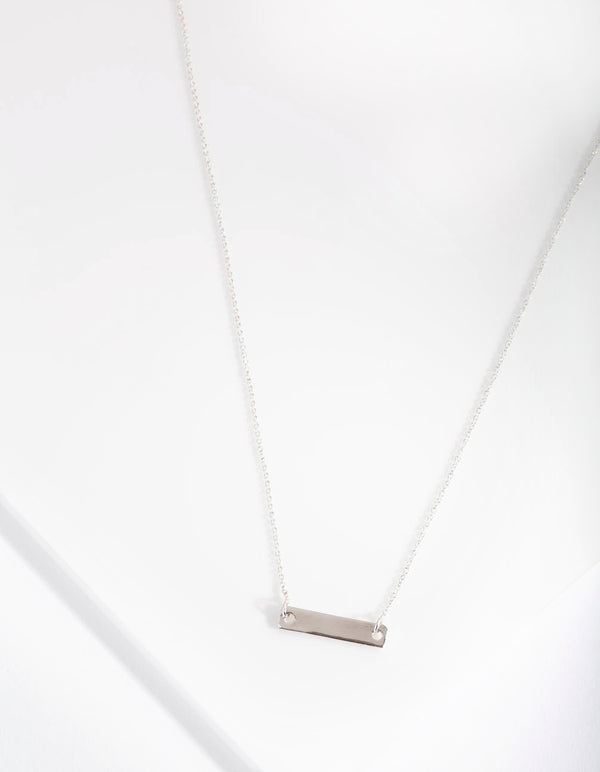 Sterling Silver Mini Bar Necklace