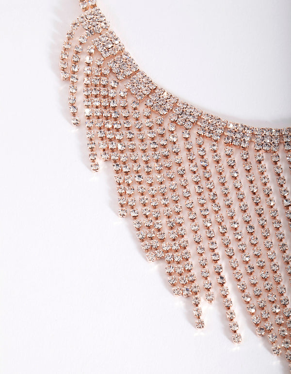 Rose Gold Fringe Choker