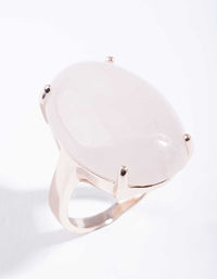 Rose Gold Semi Precious Oval Ring - link has visual effect only