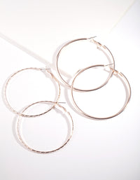 Rose Gold 60MM Hoop Earring Pack - link has visual effect only