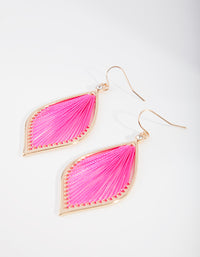 Fuchsia Harp Drop Earrings - link has visual effect only