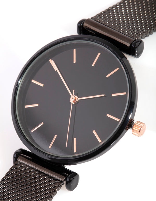 Black Mesh Watch