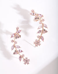 Rose Gold Floral Cuff Earrings - link has visual effect only