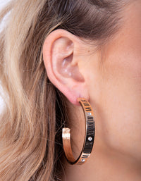 Gold Roman Numeral Hoop Earrings - link has visual effect only