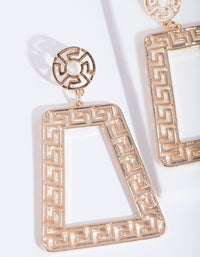 Gold Trapeze Geometric Earrings - link has visual effect only