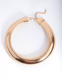 Gold Wide Slinky Necklace - link has visual effect only