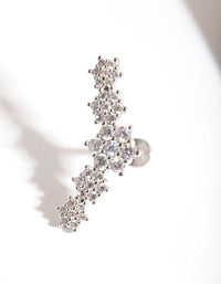 Surgical Steel Cubic Zirconia Graduating Flower Flat Back - link has visual effect only