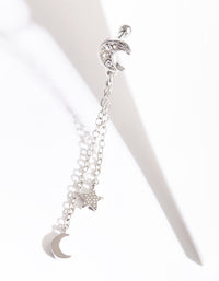 Surgical Steel Celestial Chain Drop Barbell Earrings - link has visual effect only