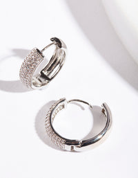 Silver Wide Hoop Earrings - link has visual effect only