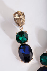 Gold Tripple Stone Drop Earrings - link has visual effect only