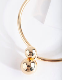 Gold Ball End Bangle - link has visual effect only