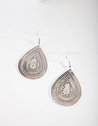 Antique Silver Teardrop Earrings - link has visual effect only