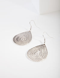 Antique Silver Teardrop Earrings - link has visual effect only