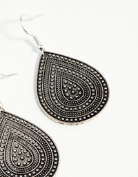 Antique Silver Teardrop Earrings - link has visual effect only