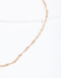 Gold Twisted Chain Choker - link has visual effect only