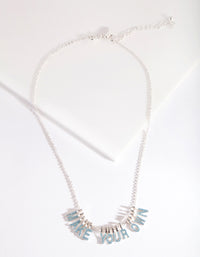 Kids Make Your Own Silver Blue Glitter Necklace - link has visual effect only