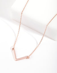 Rose Gold Plated Sterling Silver Chevron Necklace - link has visual effect only