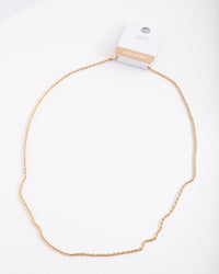 Gold Plated 60cm Rope Chain Necklace - link has visual effect only