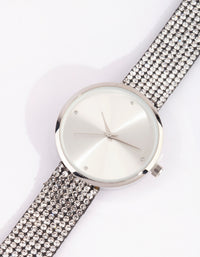 Silver Glitter PU Strap Watch - link has visual effect only