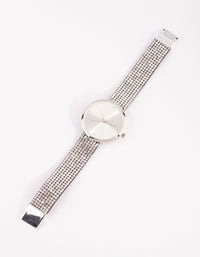 Silver Glitter PU Strap Watch - link has visual effect only