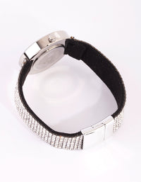 Silver Glitter PU Strap Watch - link has visual effect only