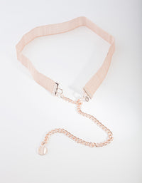 Rose Gold Mesh Chain Belt - link has visual effect only