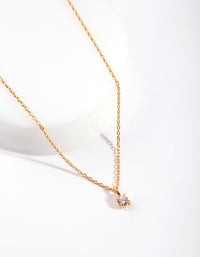 Gold Plated Sterling Silver Baby Cubic Zirconia Necklace - link has visual effect only