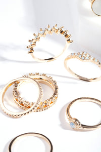 Gold Feather Ring 8-Pack - link has visual effect only