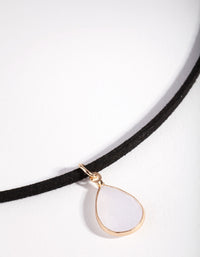 Black Simple Stone Choker - link has visual effect only