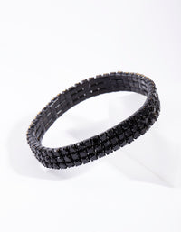 Black Stretch Triple Row Bracelet - link has visual effect only