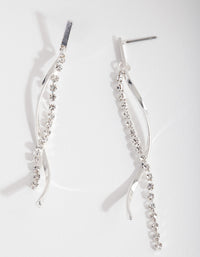 Silver Chain Twist Earrings - link has visual effect only