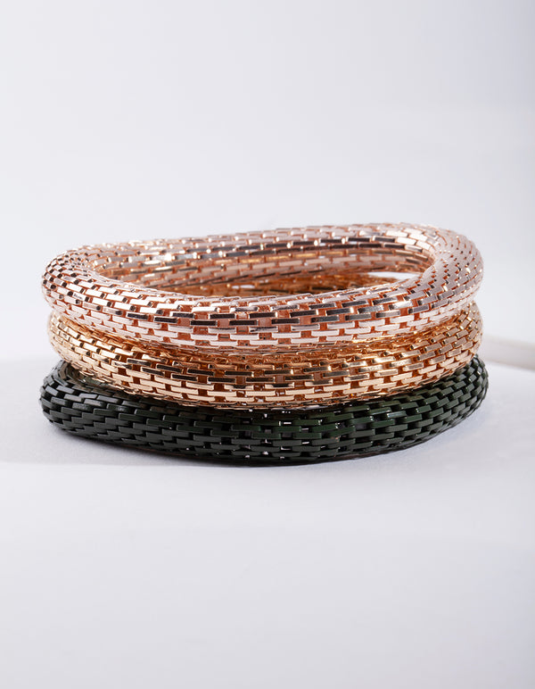 Mixed Metal Mesh Bracelet Pack