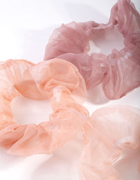 Pink Organza Scrunchie Pack - link has visual effect only