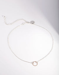 Mixed Metal Open Circle Choker - link has visual effect only