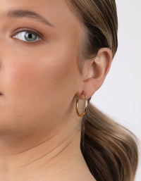 Gold Plated Sterling Silver Hoop Earrings - link has visual effect only