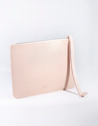 Blush Leatherette Clutch - link has visual effect only