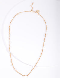 Gold Plated Thin Necklace - link has visual effect only