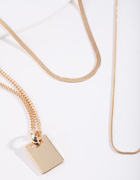 Gold Plated Necklace Trio - link has visual effect only