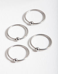 Surgical Steel Ball Nose Ring 4-Pack - link has visual effect only