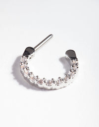 Surgical Steel Cubic Zirconia Septum Ring - link has visual effect only