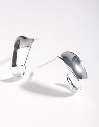 Sterling Silver Statement Half Hoop Earrings - link has visual effect only